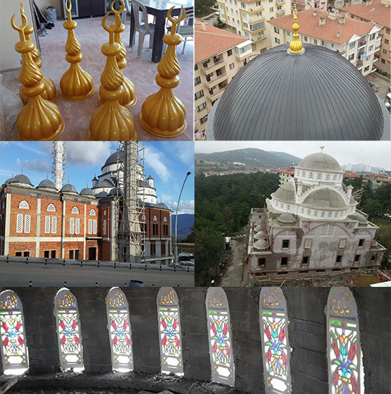 Bingöl Cami alemleri, minareleri ve pencereleri imalatı satışı